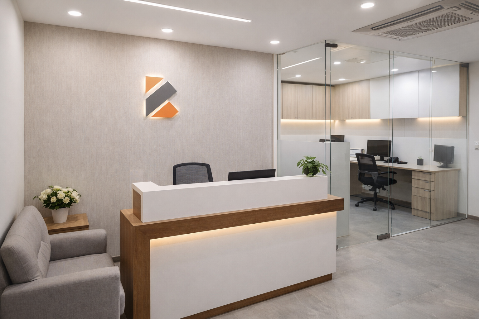 Office revamp project in Electronic City by Sree Ambika Interiors